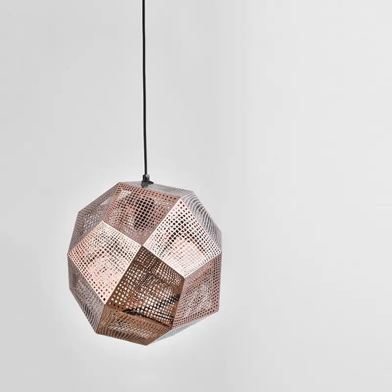 Stainless Steel Industrial Plating Pendant Lamp for Dining Living - Rose Gold / Dia9.8’