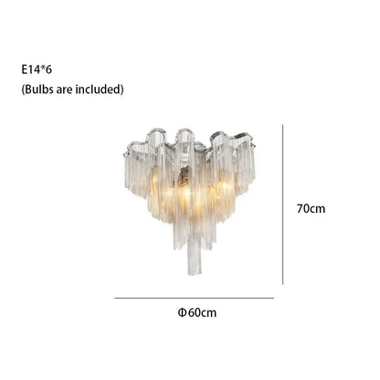 Tassels Aluminum Dimmable Ceiling Chandelier - 60cm/23.62’’ / Dimmable/Warm