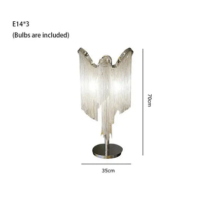 Tassels Aluminum Dimmable Ceiling Chandelier - Table Lamp / Dimmable/Warm Light/Natural