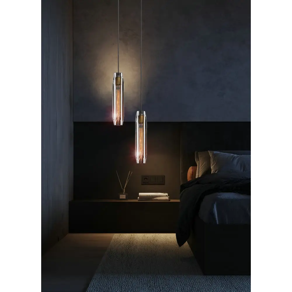 Transparent Crystal Pendant Light for Dining,Kitchen,Bedroom - Cool Lighting