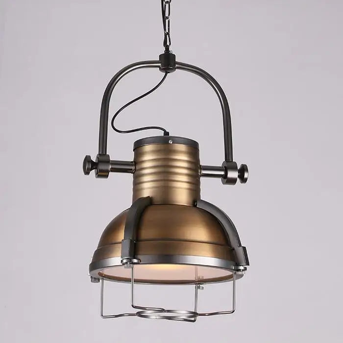 Vintage Industrial Iron Pendant Light for Kitchen Bar Restaurant - Bronze / Dia38.0cm