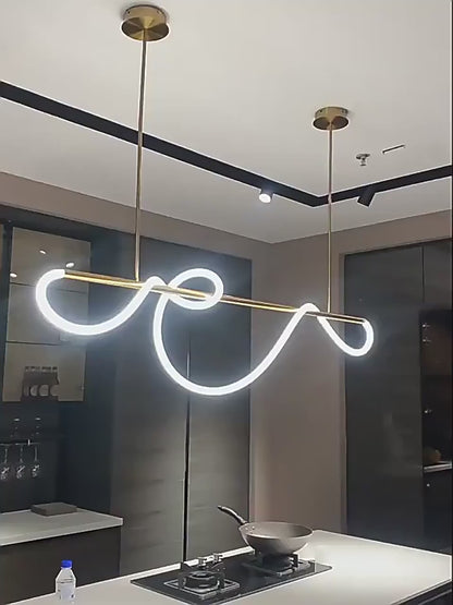 Modern Long Hose LED Dimmable Chandelier