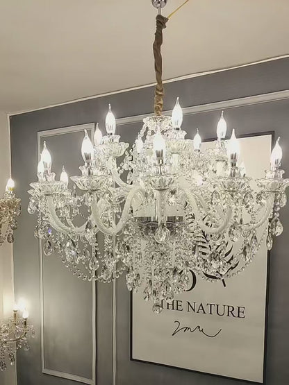Luxury Crystal Candle Chandelier for Living, Bedroom