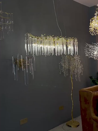 Luxury Gold Branch Crystal Ceiling Hanging Chandelier